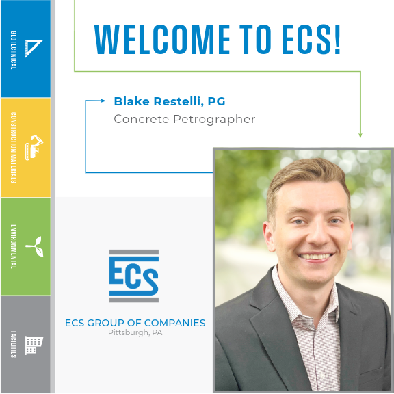 Square graphic with a headshot of Blake Cherry in the lower right corner and ECS logo with Blake's title.